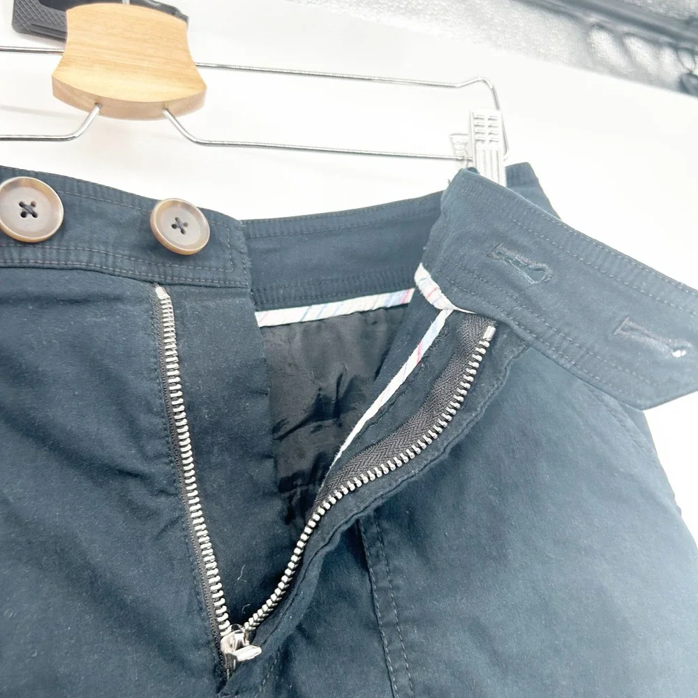 Maeve by Anthropologie Womens High Waisted Nautical‎ Utility Cuffed Shorts Black